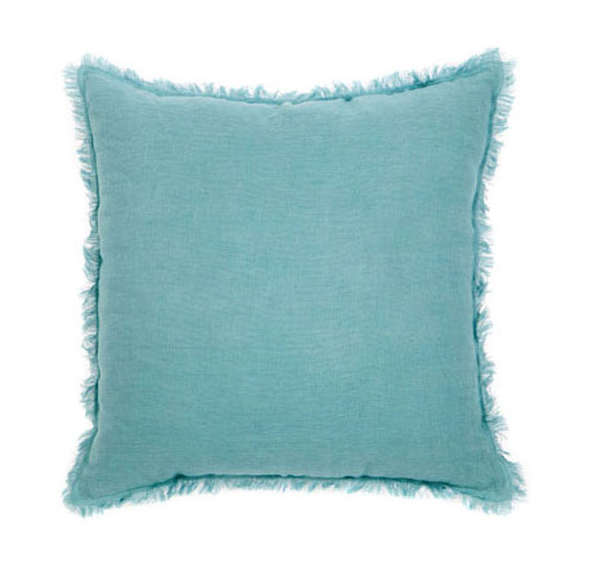 LINEN CUSHION DUCKEGG FRINGED