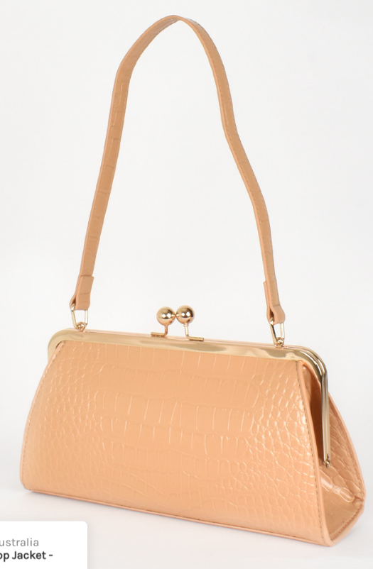 Adele Framed Bowler Bag - Camel/Gold