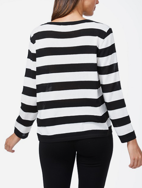 Brave & True Petra Stripe Knit Midnight Blue XL