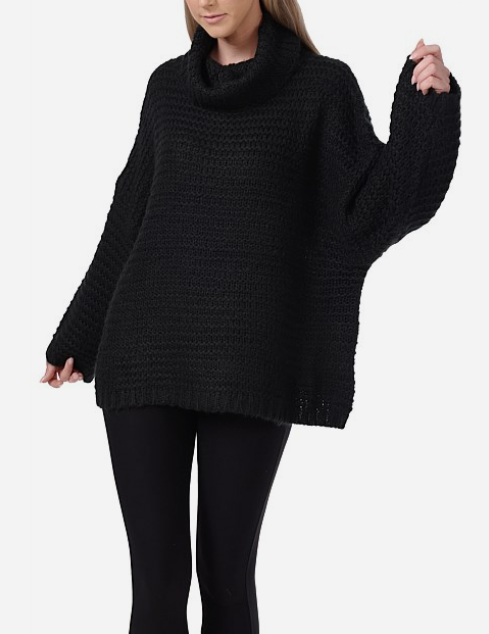 BRAVE & TRUE Saffron Knit BLACK M/L