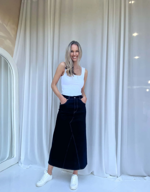 Bella Skirt - Dark Denim