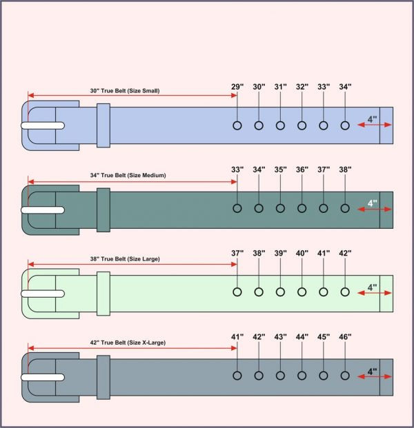 sizing chart for belts