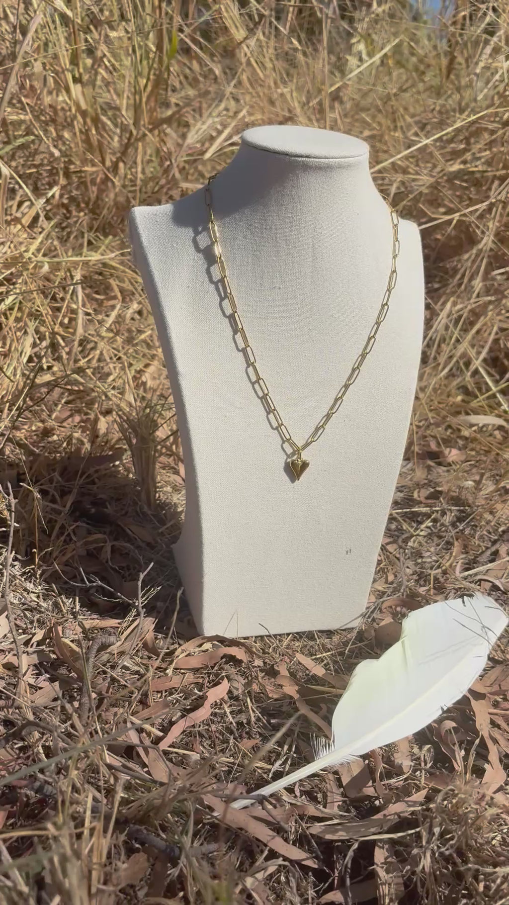 Golden heart necklace, gold chain, women’s jewellery. 