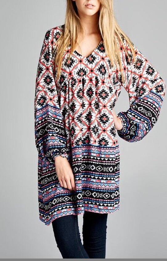 Geometric Tunic Dress