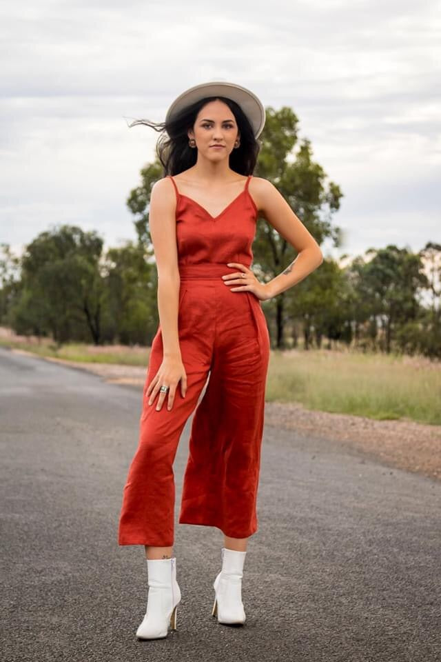 Khaki Linen Jumpsuit