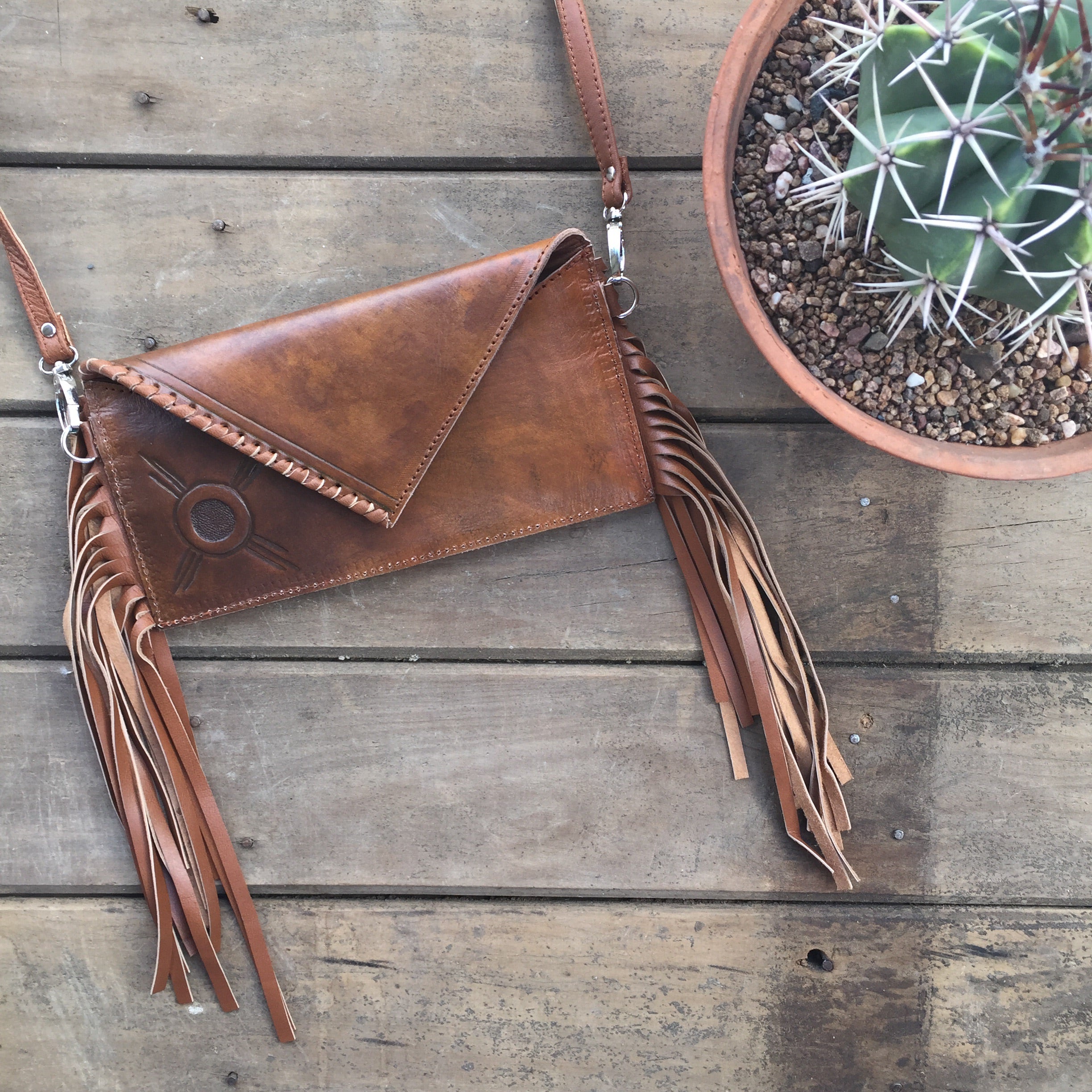 Fringe Leather Clutches